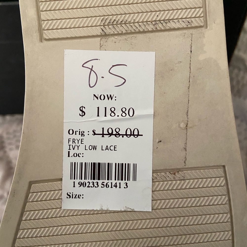 NWT Frye Ivy Low Lace Sneaker, Blush, Size 8.5 - Picture 5 of 6